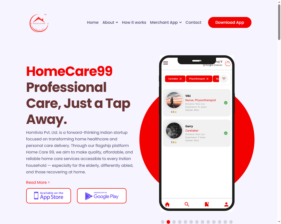 HomeCare99 - Healthcare Service Platform